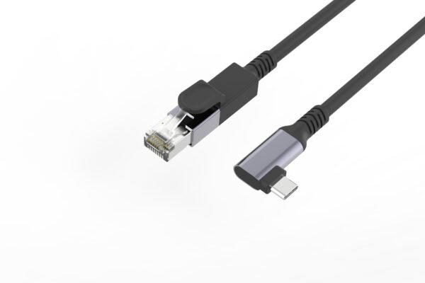 Angle USB C to Ethernet Cable 1000Mbps